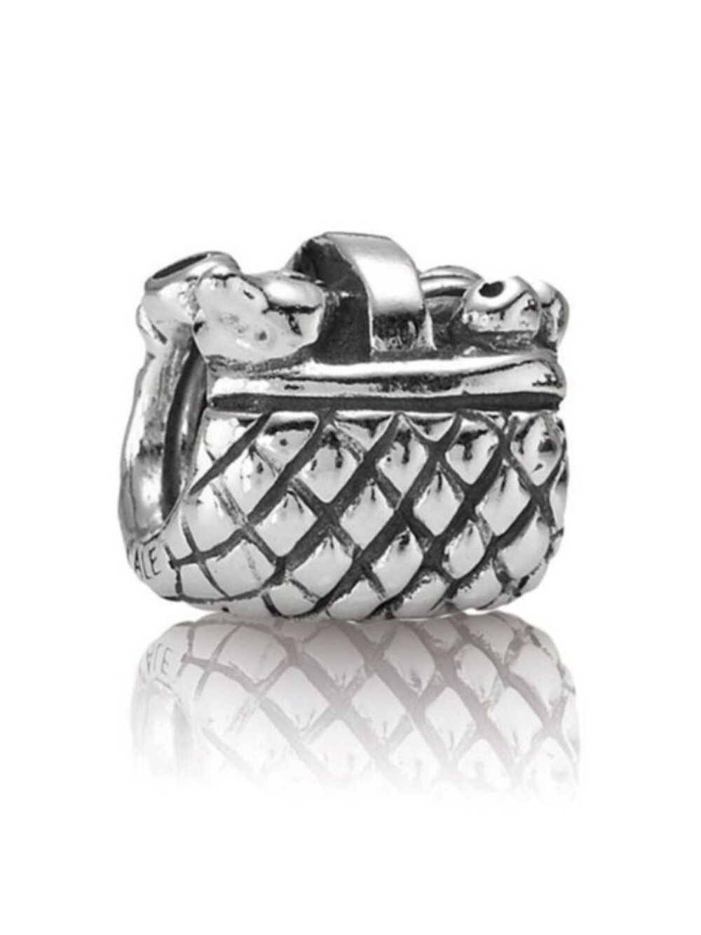 Pandora Retired Sterling Silver Picnic Basket Bead - 790418